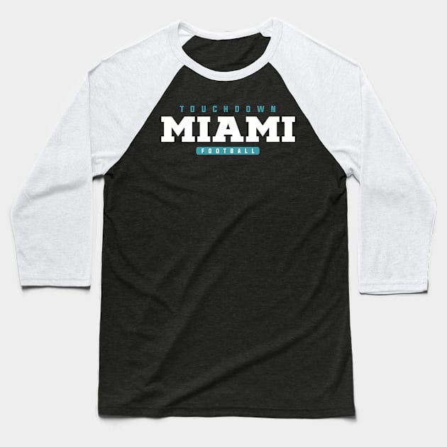 Miami Football Team Baseball T-Shirt by igzine